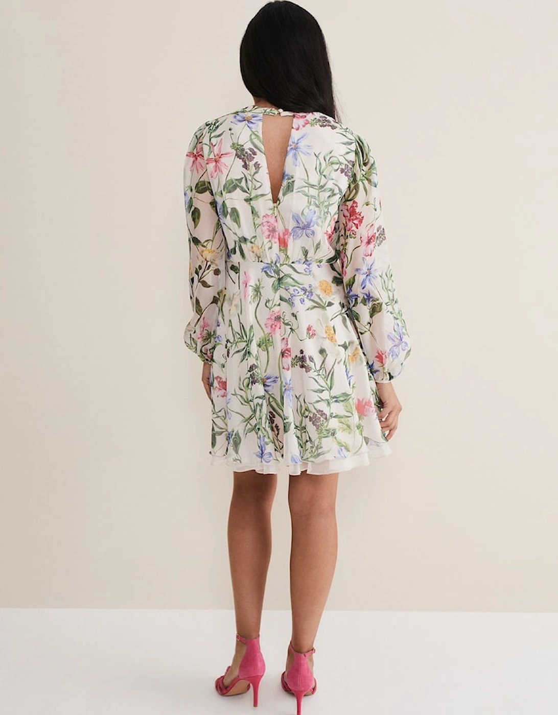 Petite Everleigh Chiffon Floral Mini Dress