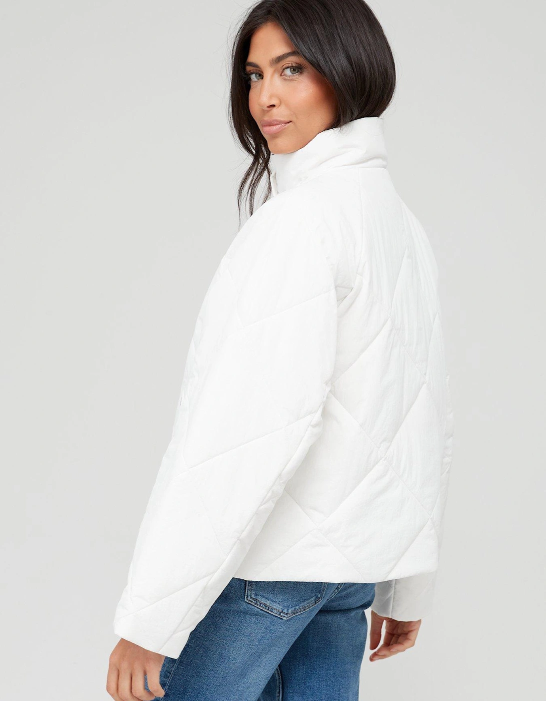 Diamond Quilt Jacket - White