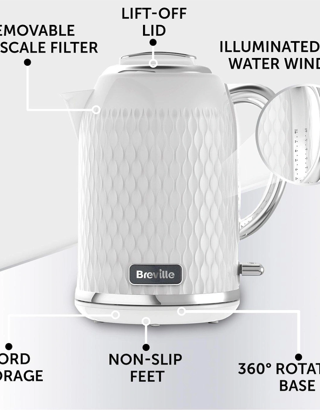 Curve Collection Kettle - White
