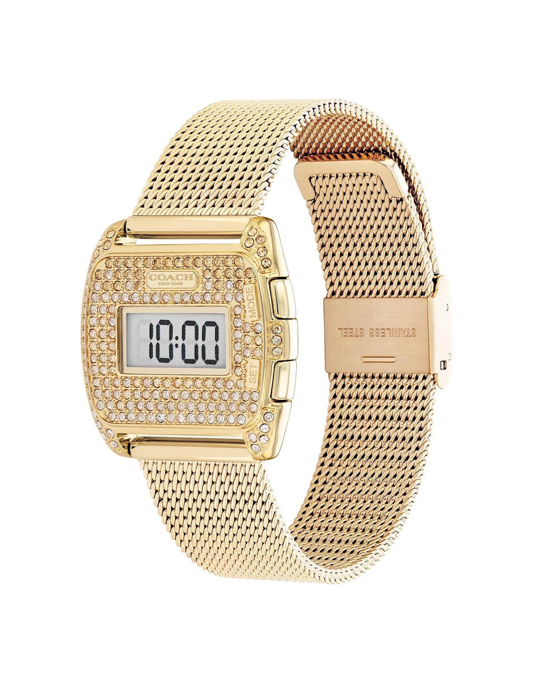 Ladies Darcy Gold Tone Digital Watch