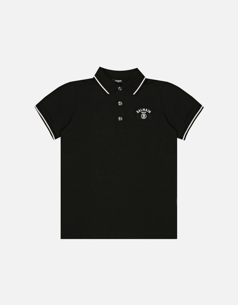 Boys Paris Logo Polo Black