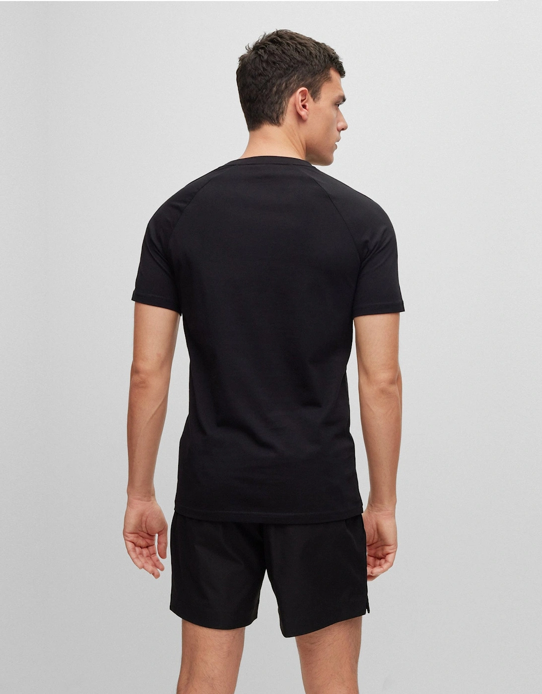 Hugo Mens Slim Fit T-shirt With SPF 50+ Uv Protection Black