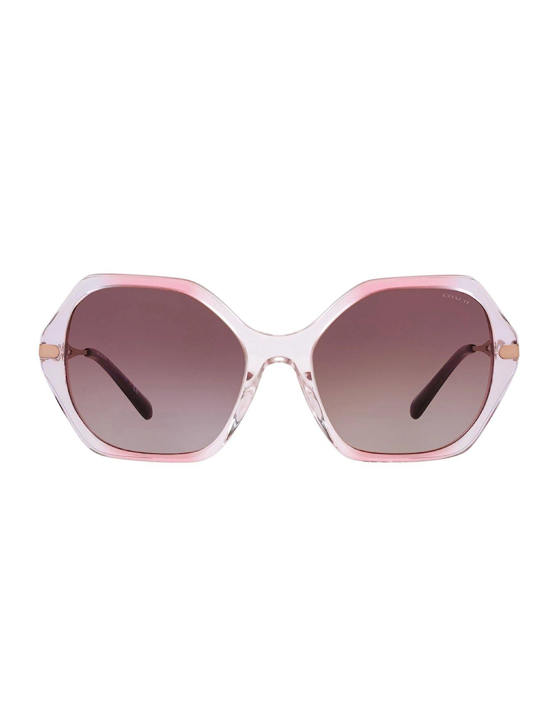 Gradient Transparent Hexagonal Sunglasses