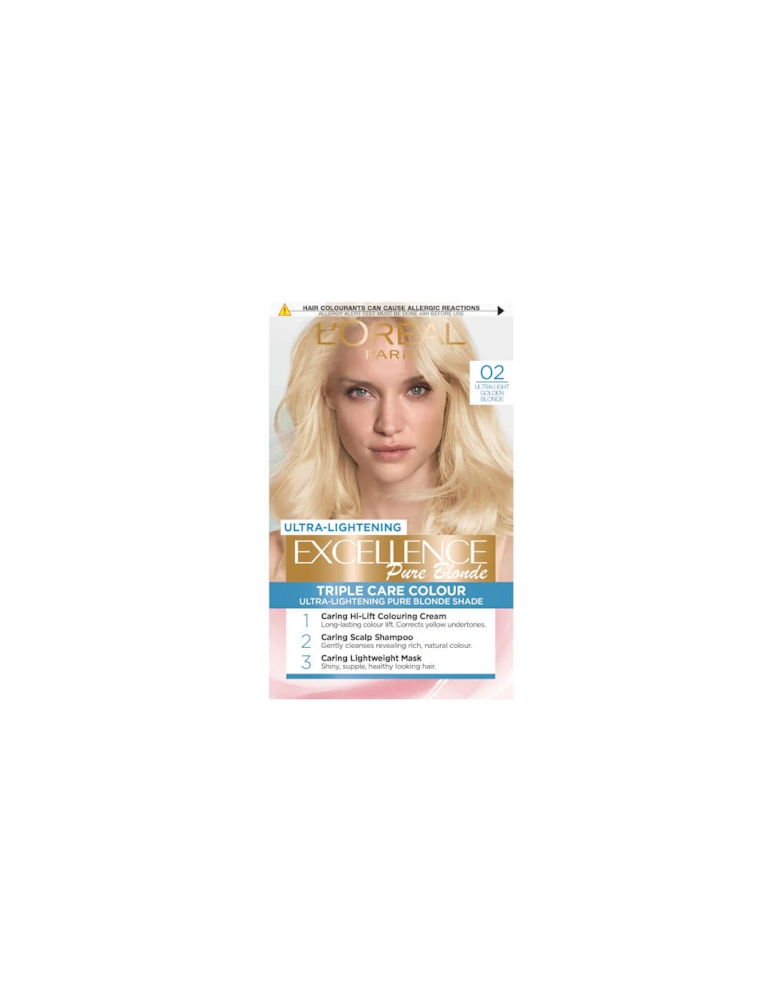 Paris Excellence Crème Permanent Hair Dye - 02 Ultra-Light Golden Blonde