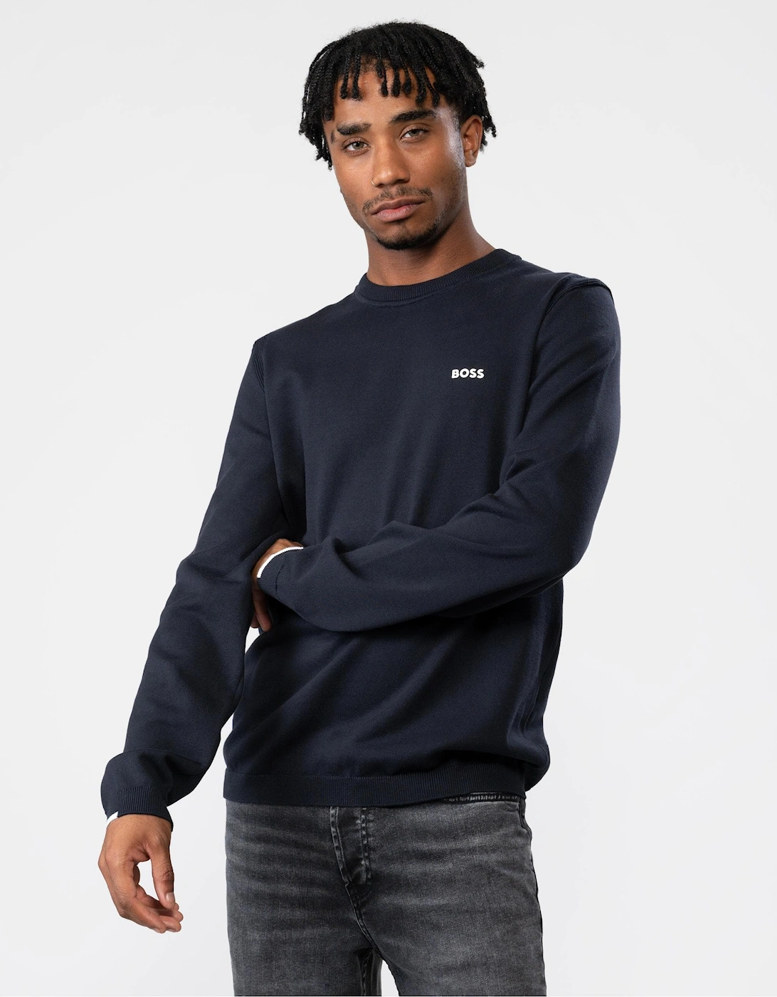 BOSS Green Ever-X Crew Neck Mens Jumper, 5 of 4