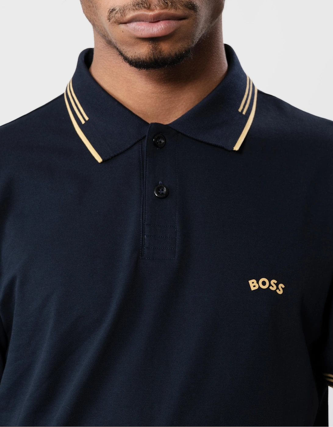 BOSS Green Paul Curved Logo Mens Polo Shirt