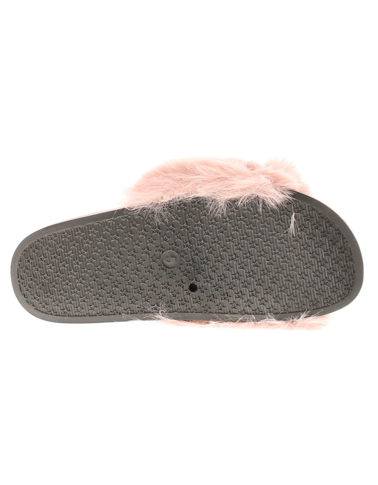 Girls Slippers Fluffy pink UK Size