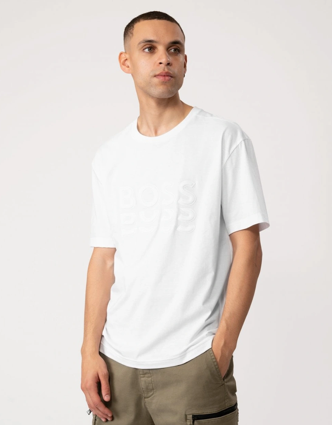 BOSS Green Tee 3 Reflection Logo Mens T-Shirt, 6 of 5