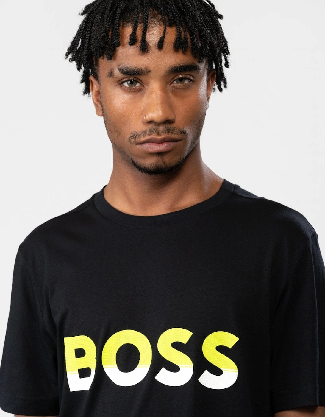 BOSS Green Tee 1 Two Tone Graphic Logo T-Shirt