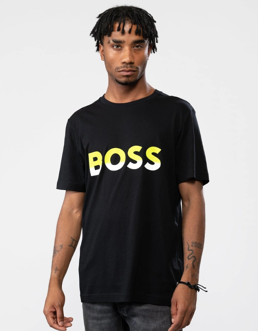 BOSS Green Tee 1 Two Tone Graphic Logo T-Shirt, 5 of 4