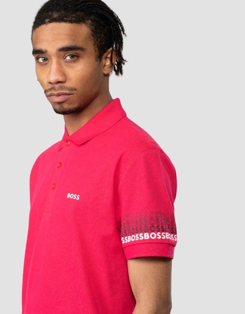 BOSS Green Paddy 2 Logo Sleeve Mens Polo Shirt