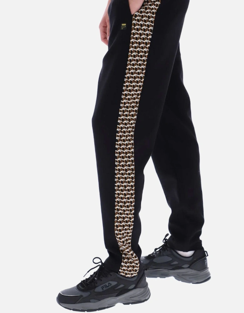 Vintage Mens Vigo Gego Pattern Track Pants - Black