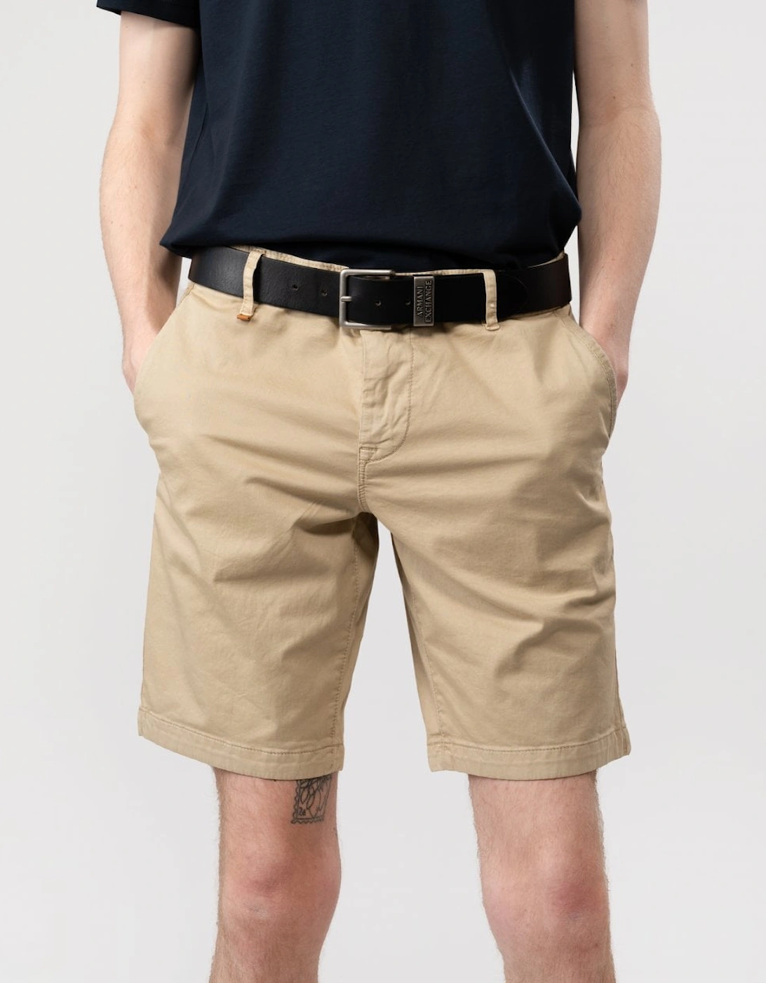 Orange Schino Slim ST Mens Shorts, 5 of 4