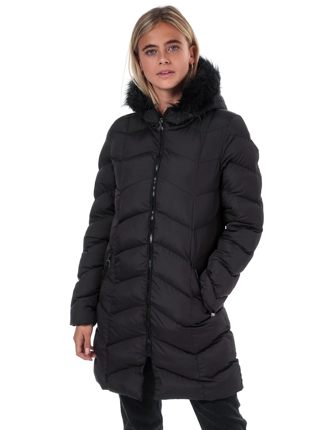 Womens Kylie Padded Parka Jacket, 6 of 5
