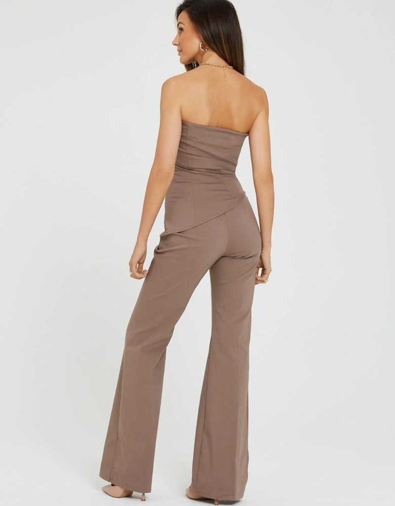 Bandeau Gathered Co-Ord Top - Camel 