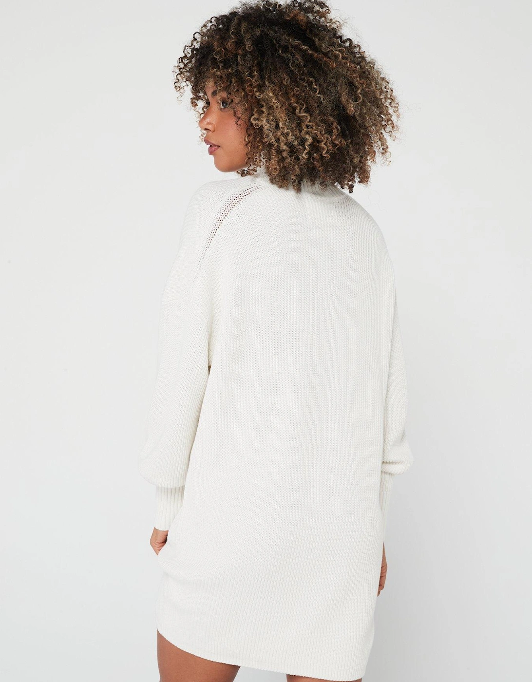 Woven Loose Knitted Dress - Ivory