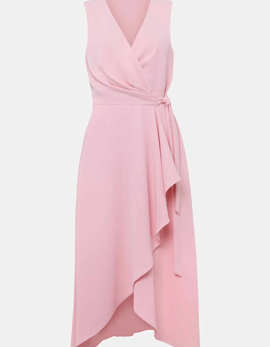 Petite Julissa Sleeveless Ruffle Wrap Midi Dress