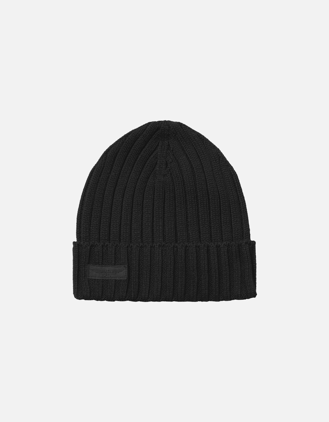 Tymos Ribbed Cotton Navy Beanie Hat, 2 of 1