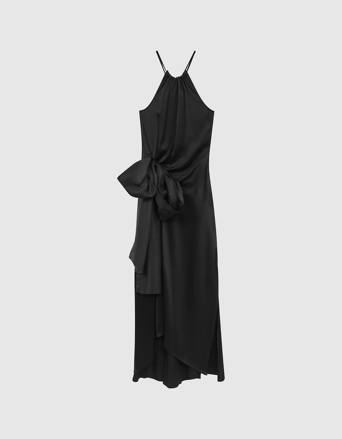 Satin Bow Halterneck Maxi Dress, 2 of 1