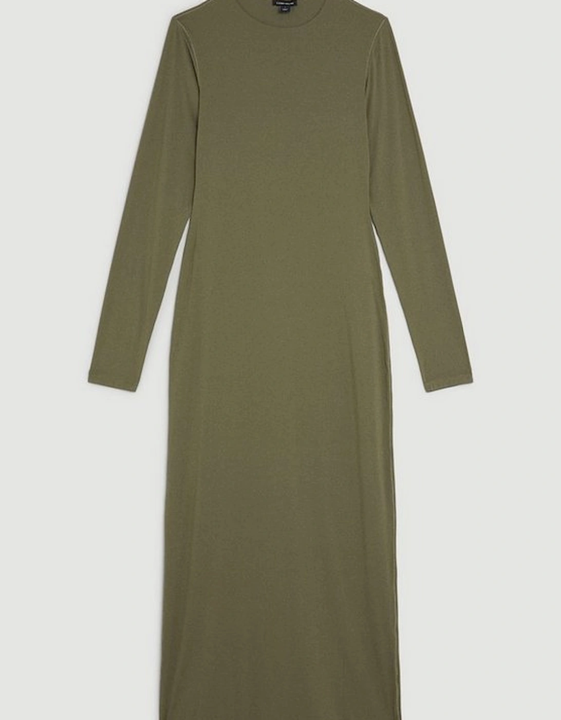 Contour Jersey Long Sleeve Crew Neck Midi Dress