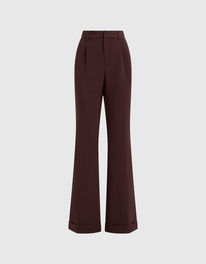 Paige High Rise Rolled Hem Suit Trousers