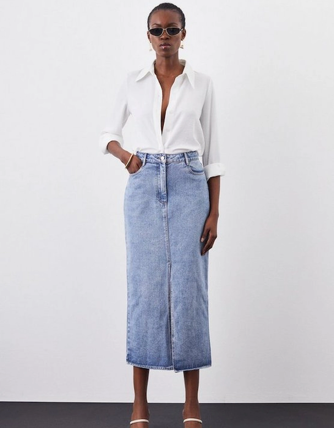 Denim Maxi Skirt