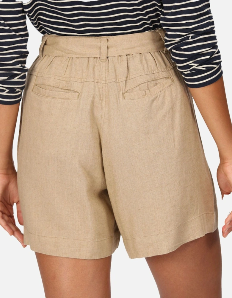 Womens Sabela Tie Belt Summer Casual Shorts