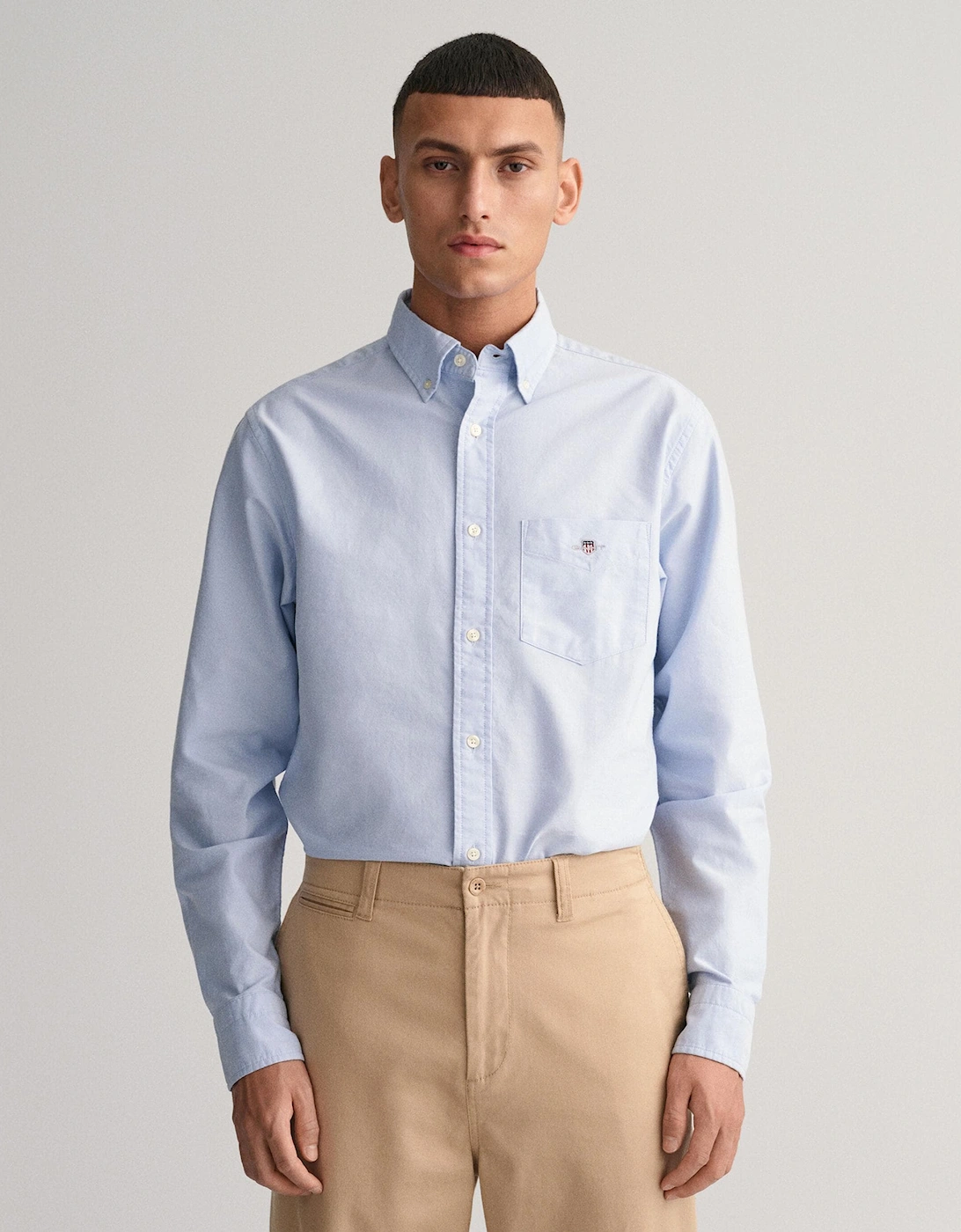 Mens Regular Fit Long Sleeve Oxford Shirt, 7 of 6