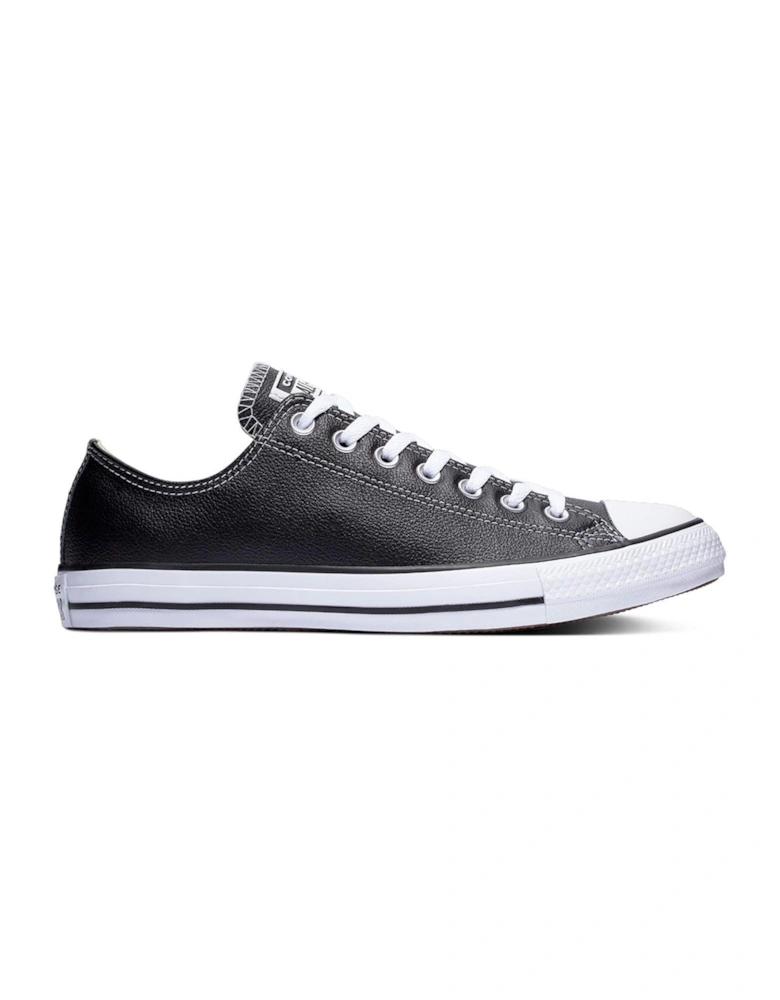 Mens Leather Ox Trainers - Black