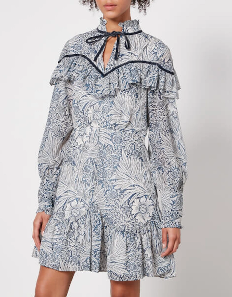 Hope & Ivy x William Morris Marigold Floral Gauze Dress