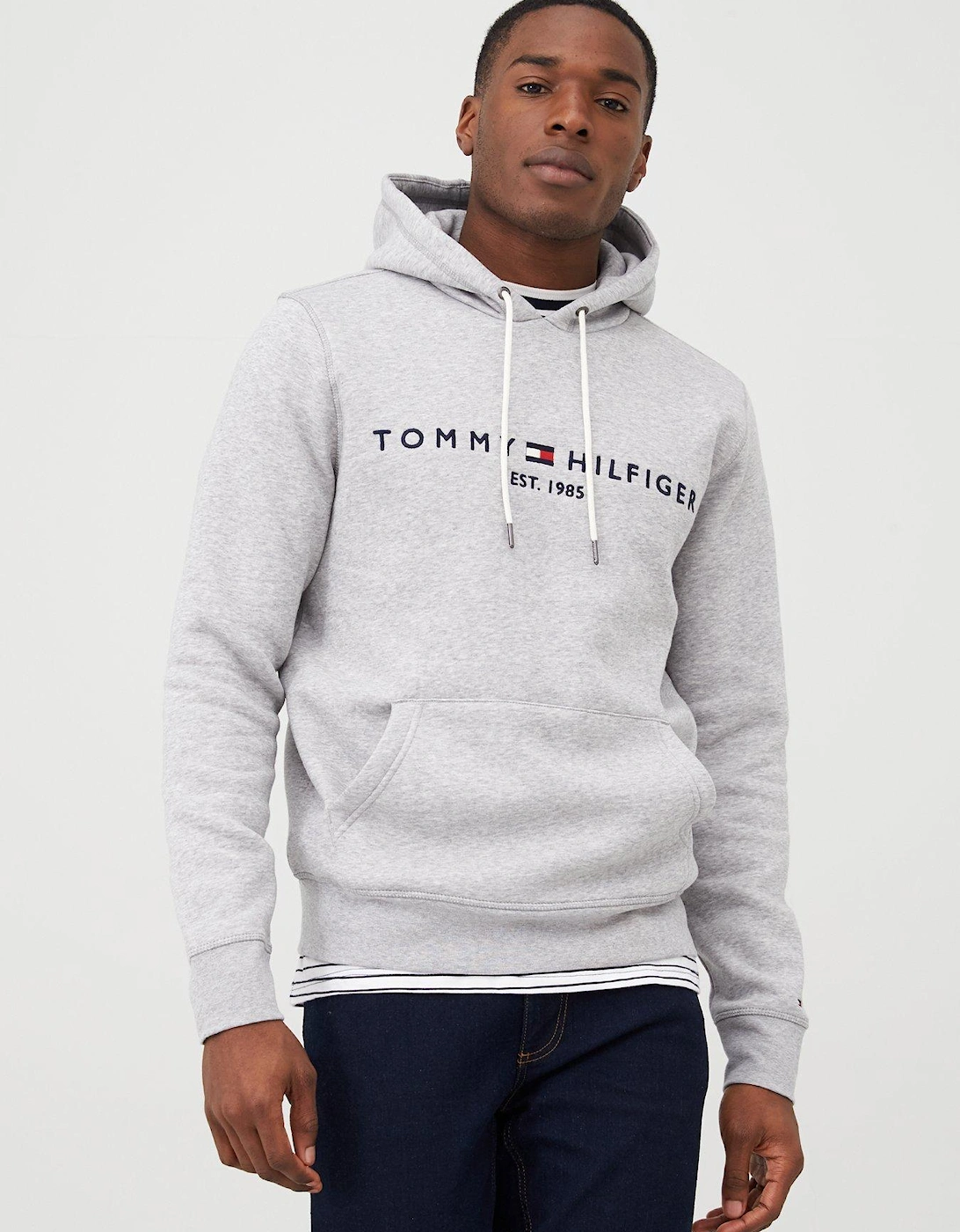 Core Logo Overhead Hoodie - Light Grey, 2 of 1