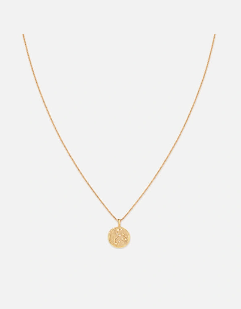 Leo Zodiac 18-Karat Gold-Plated Recycled Sterling Silver Necklace