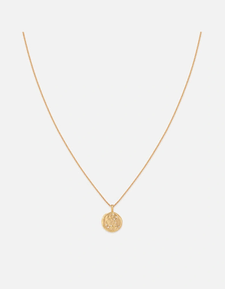 Pisces Zodiac 18-Karat Gold-Plated Sterling Silver Necklace