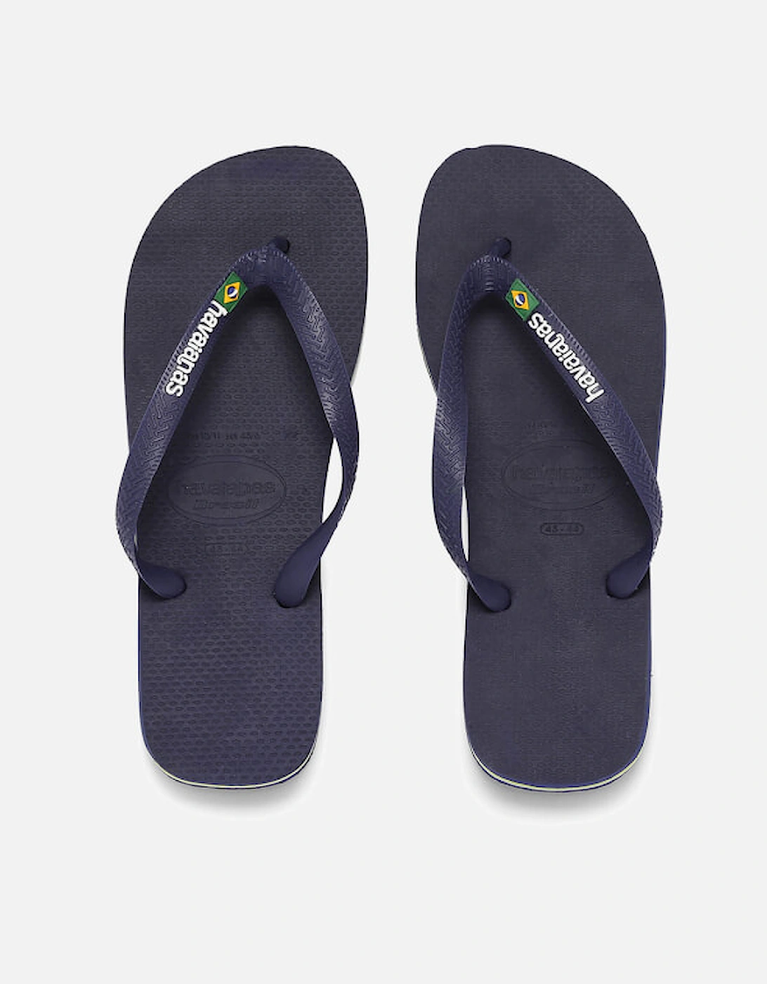 Men's Brasil Logo Flip Flops - Navy Blue, 2 of 1