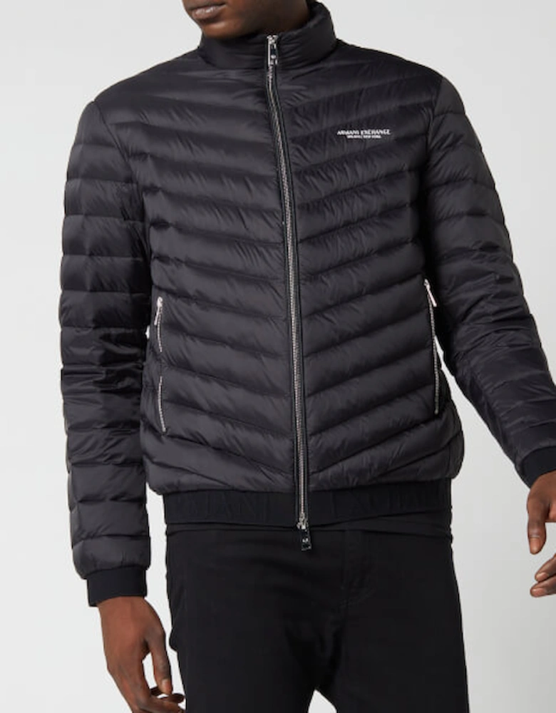 Men's Down Padded Jacket - Black