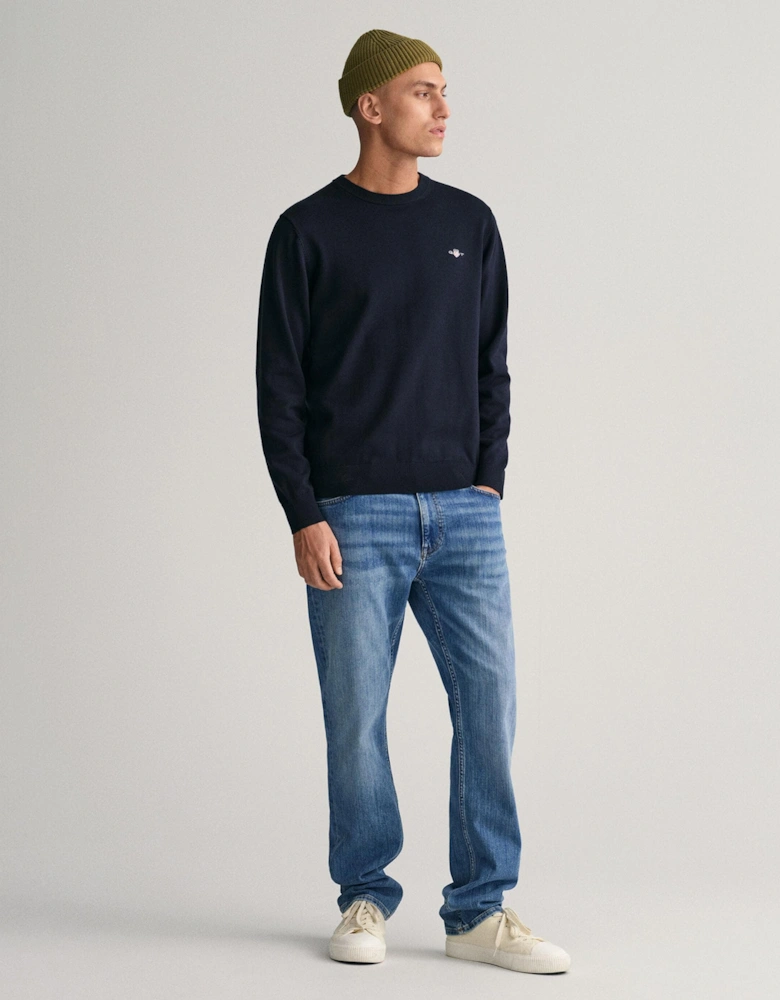 Mens Classic Cotton Crew Neck Jumper