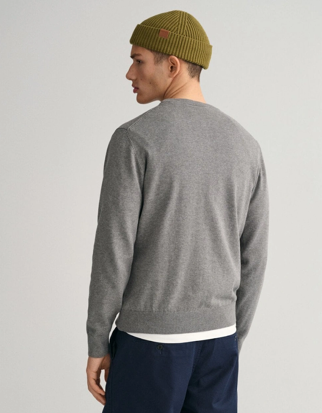 Mens Classic Cotton Crew Neck Jumper