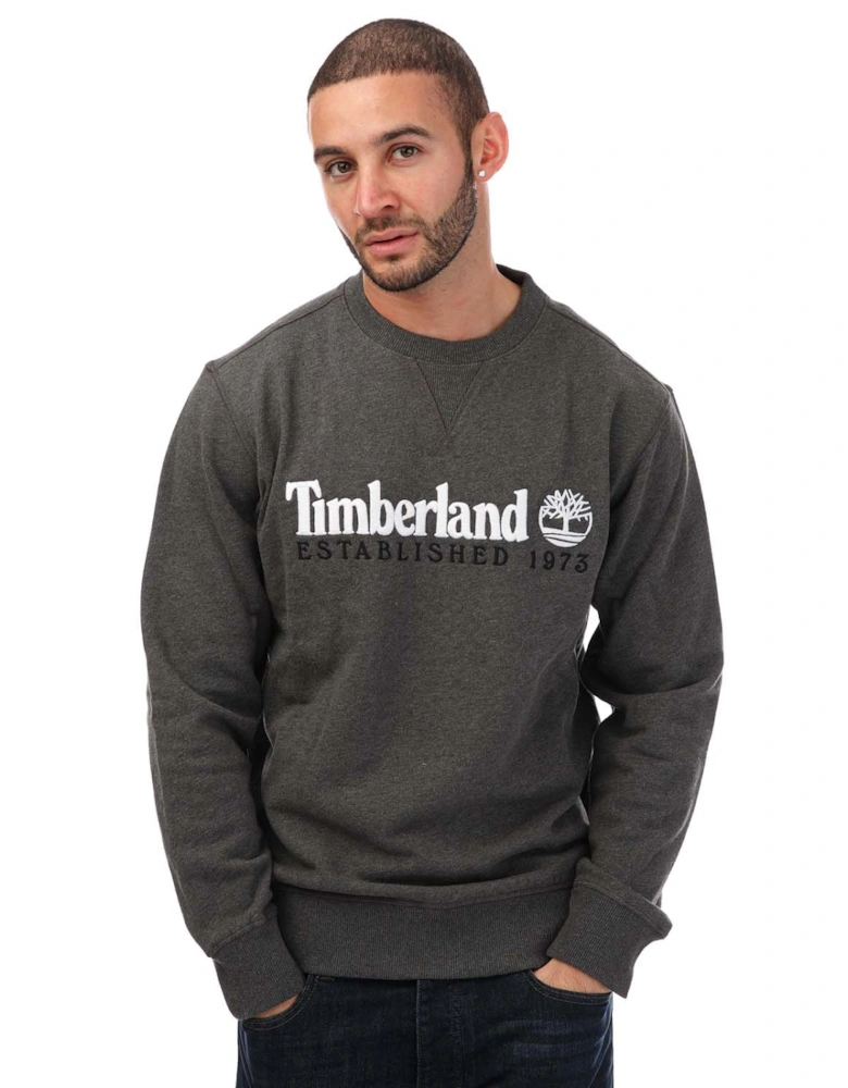 Mens Embroidery Logo Crew Sweat