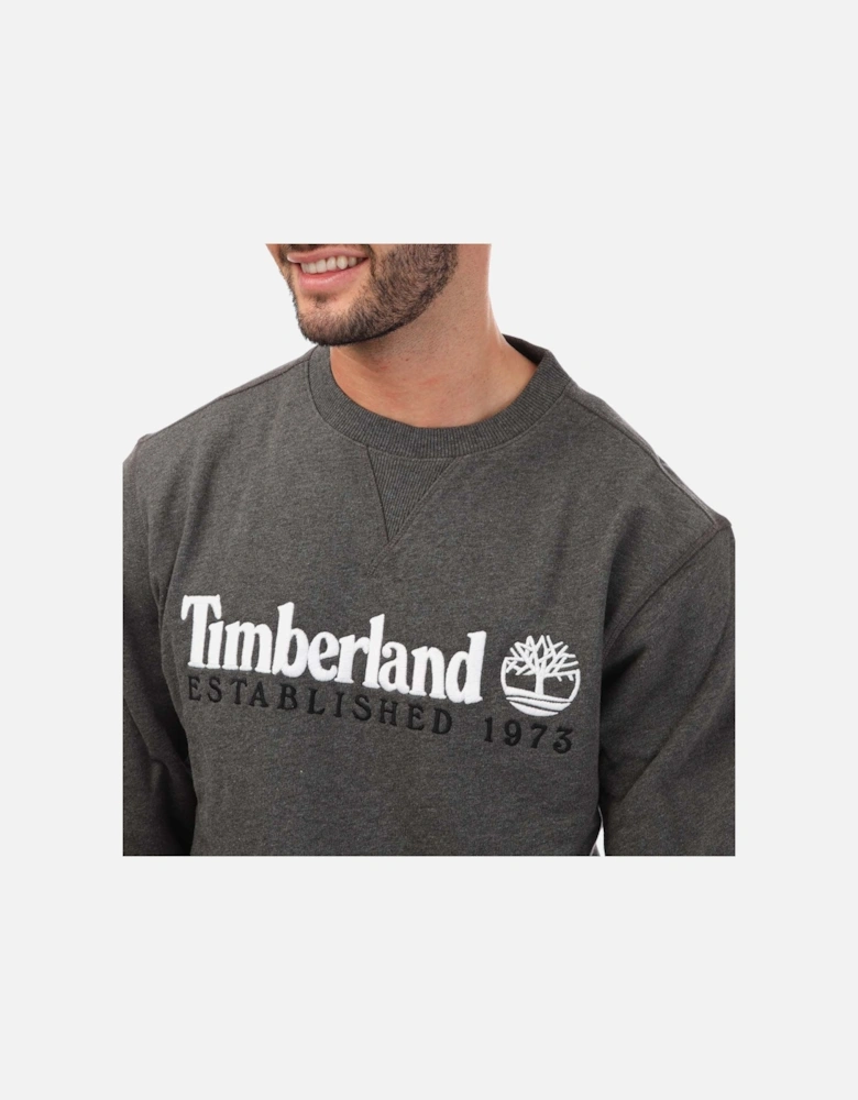 Mens Embroidery Logo Crew Sweat