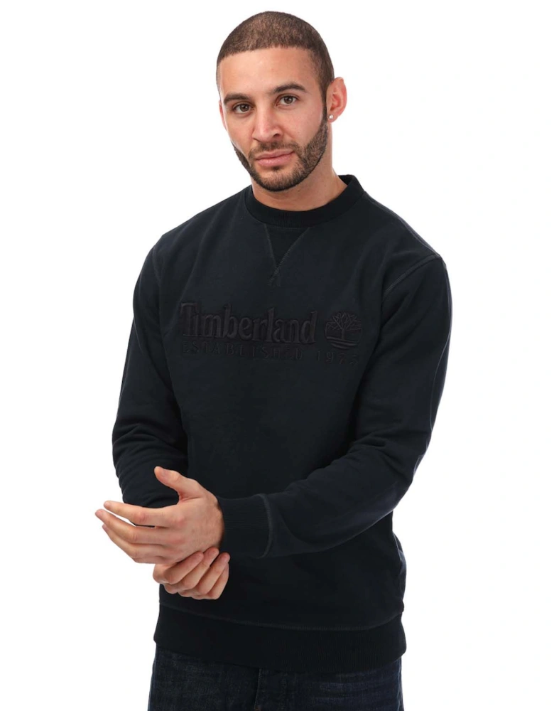 Mens Embroidery Logo Crew Sweat