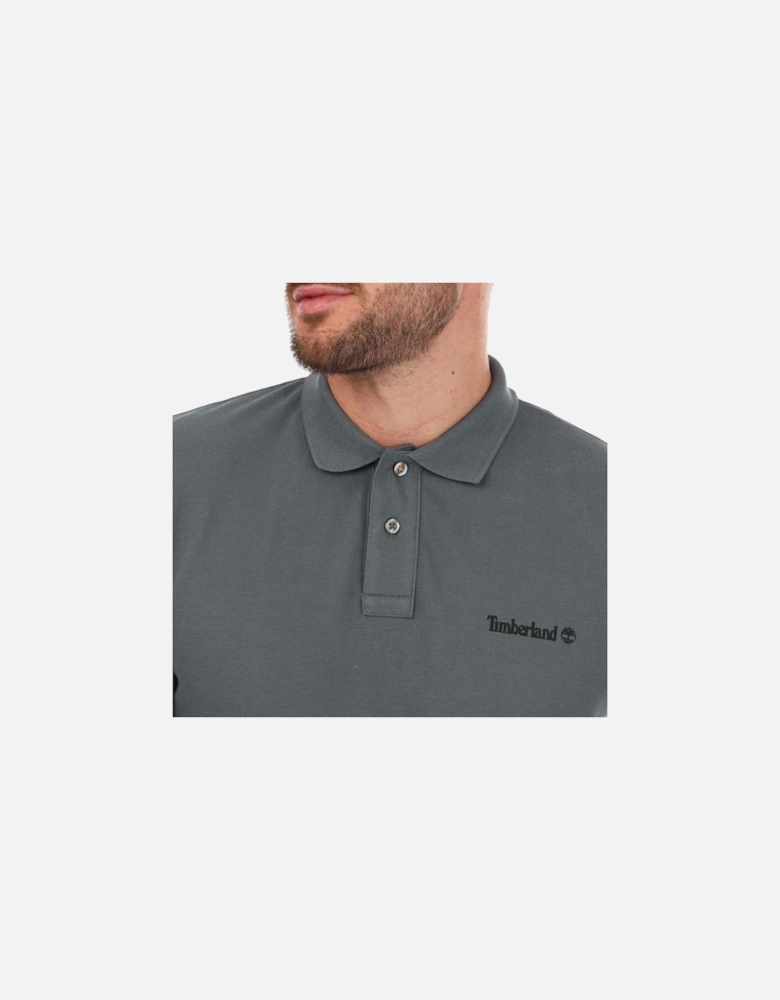 Mens Small Logo Print Polo Shirt