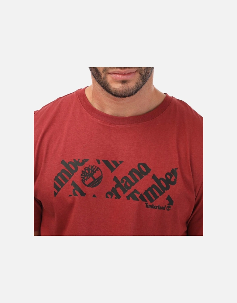 Mens Linear Logo Print T-Shirt