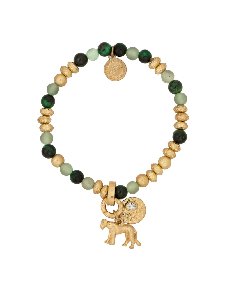 Green 'Majesty Lioness' Charm Bracelet