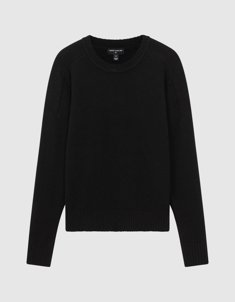 Atelier Cashmere Crew Neck Black Jumper