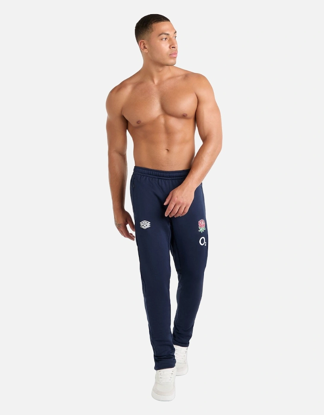 Mens 23/24 England Rugby Tapered Jogging Bottoms