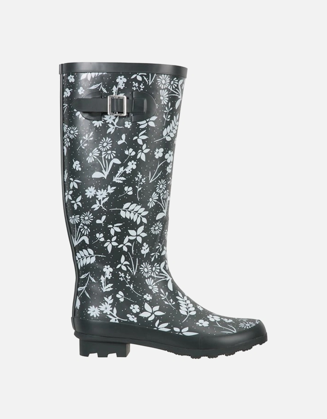 Womens/Ladies Floral Tall Wellington Boots, 6 of 5