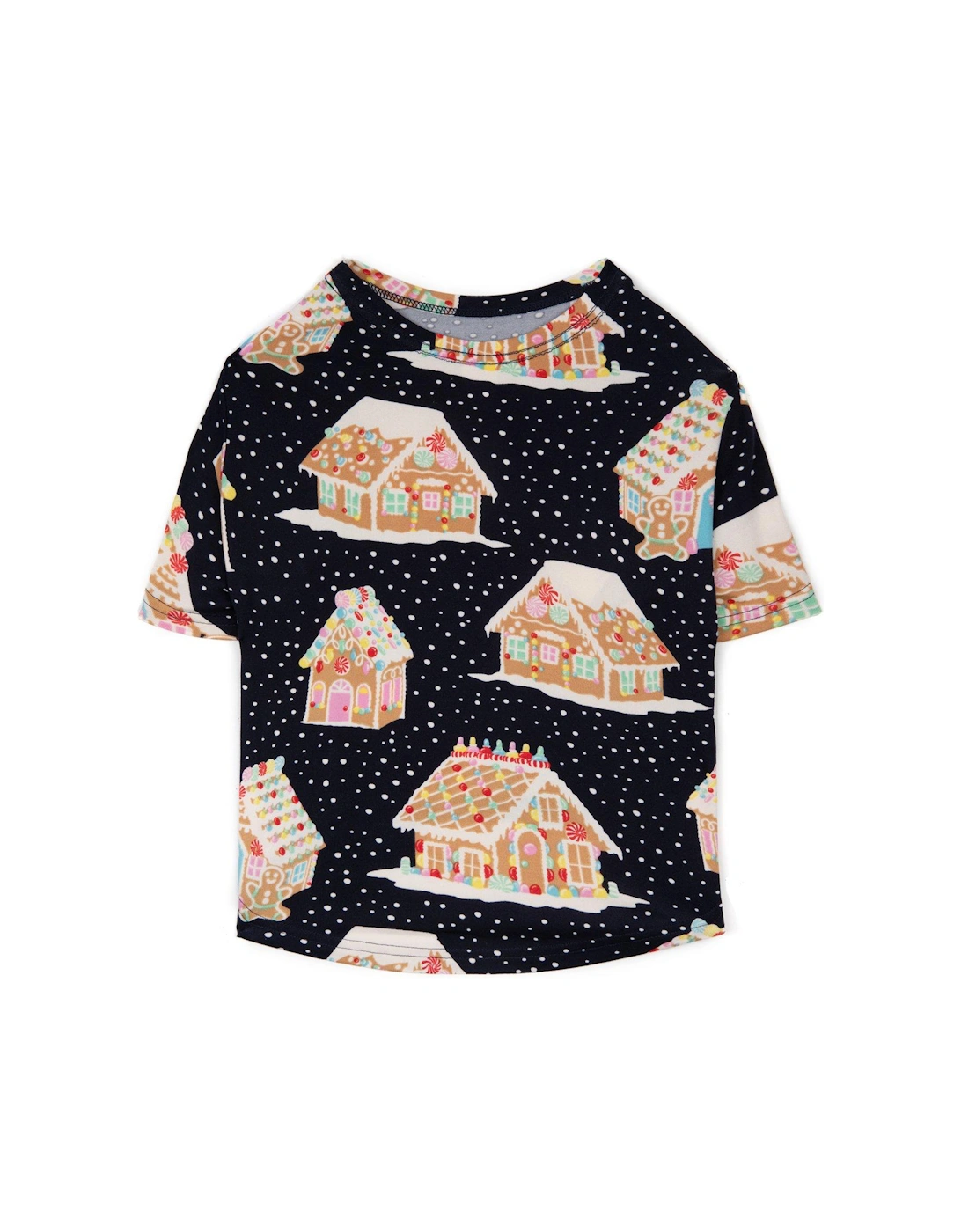 Christmas Gingerbread Print Dog Pyjamas - Navy, 2 of 1