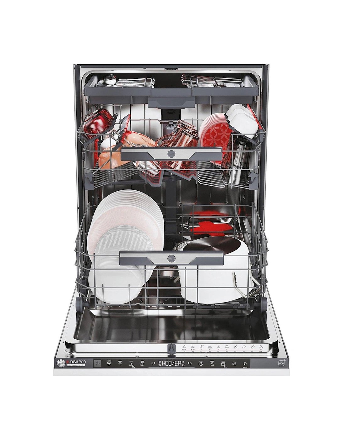 HI6B2F1PTS-80, 60cm Dishwasher, 16 place settings, B energy, WIFI - Stainless Steel, 2 of 1
