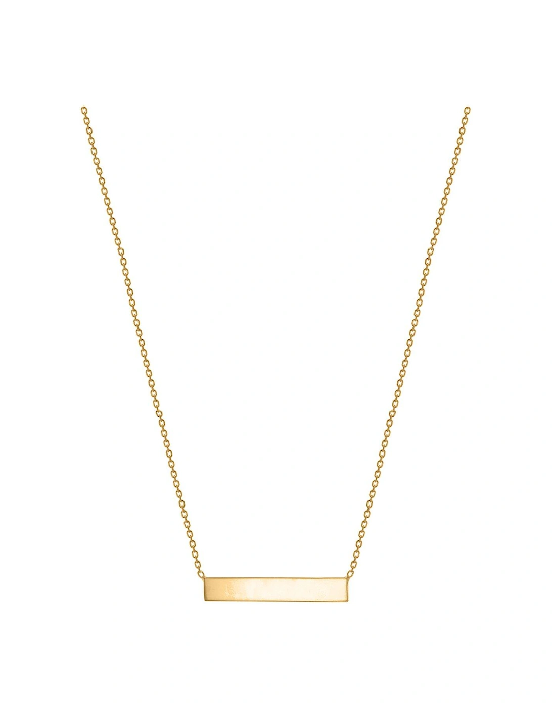 Sterling Silver Yellow Gold Plated Horizontal-Bar Necklace, 2 of 1
