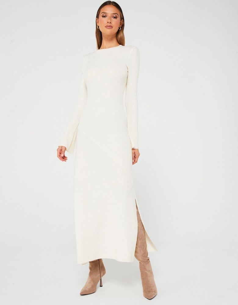 Knitted Ls Asymetric Dress